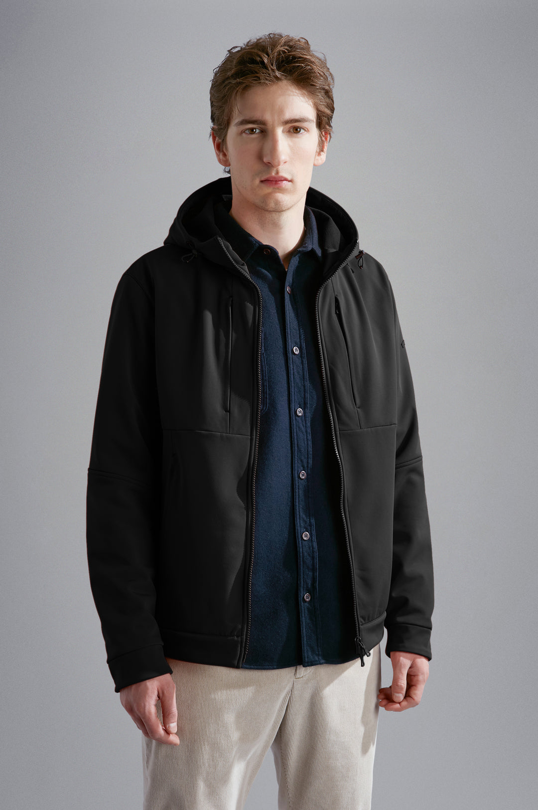 Paul & Shark Re-shark shell Save the Sea Jacket with Moon Badge | Black