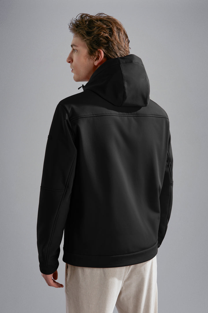 Paul & Shark Re-shark shell Save the Sea Jacket with Moon Badge | Black