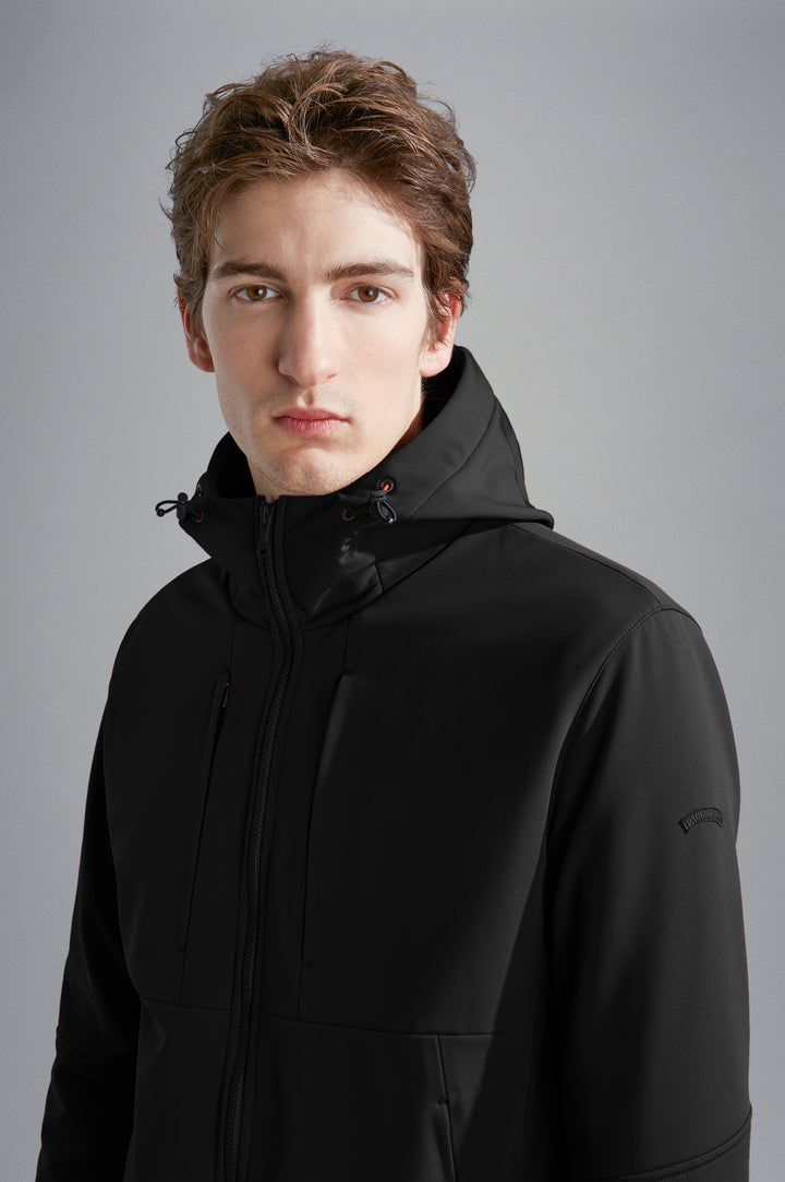 Paul & Shark Re-shark shell Save the Sea Jacket with Moon Badge | Black