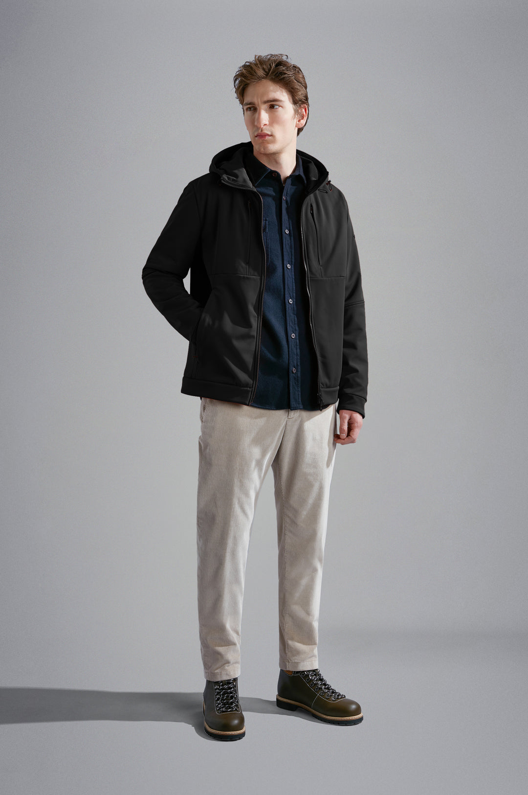 Paul & Shark Re-shark shell Save the Sea Jacket with Moon Badge | Black