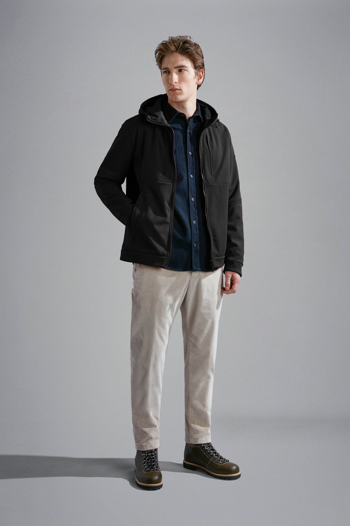Paul & Shark Re-shark shell Save the Sea Jacket with Moon Badge | Black