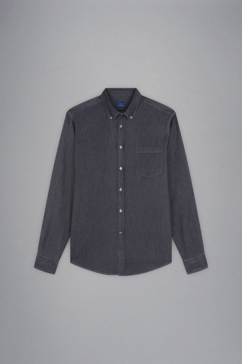 Paul & Shark Giza Cotton X-Soft Light Denim Shirt | Black