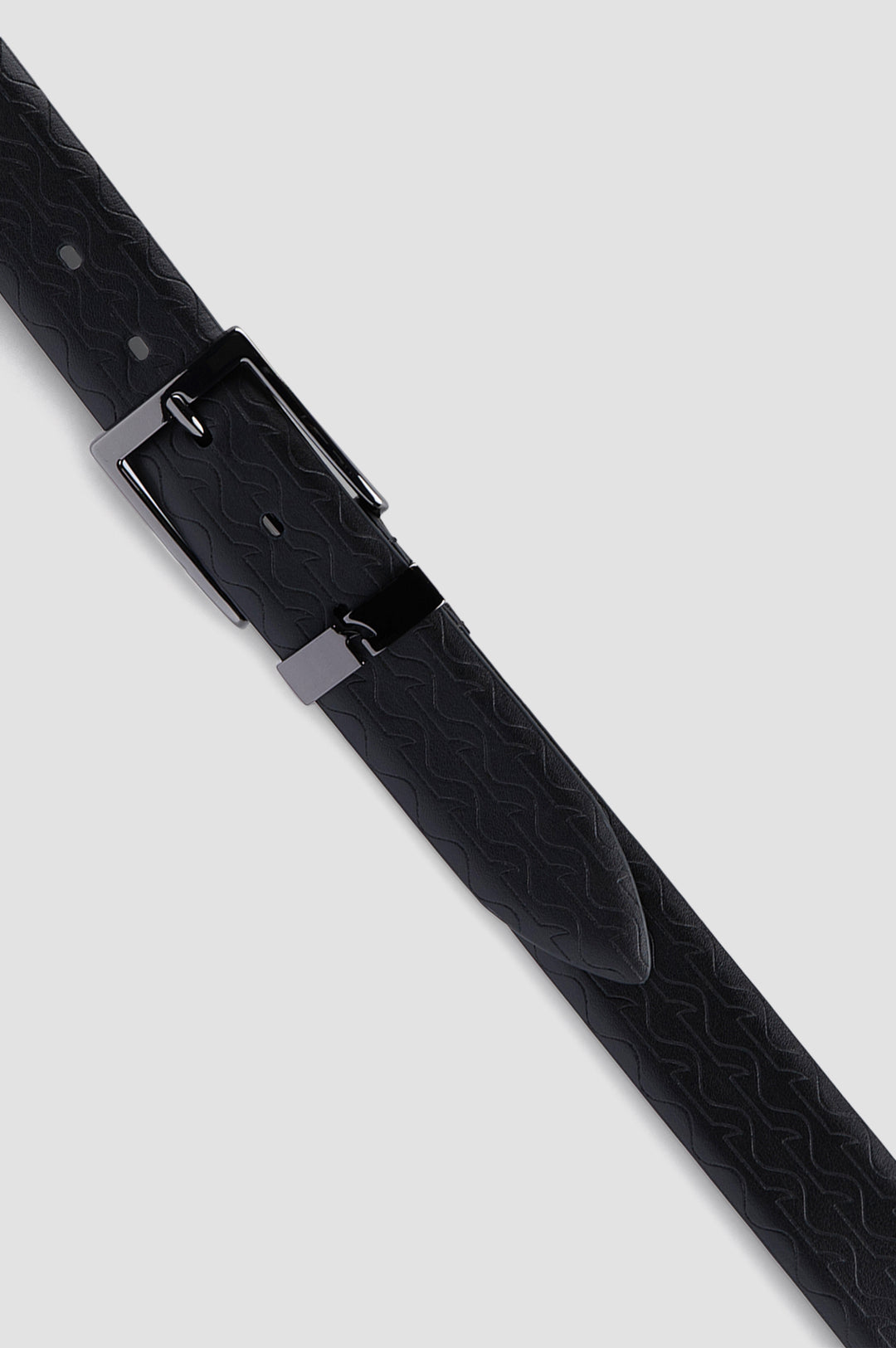 Paul & Shark Monogram Leather Belt | Black