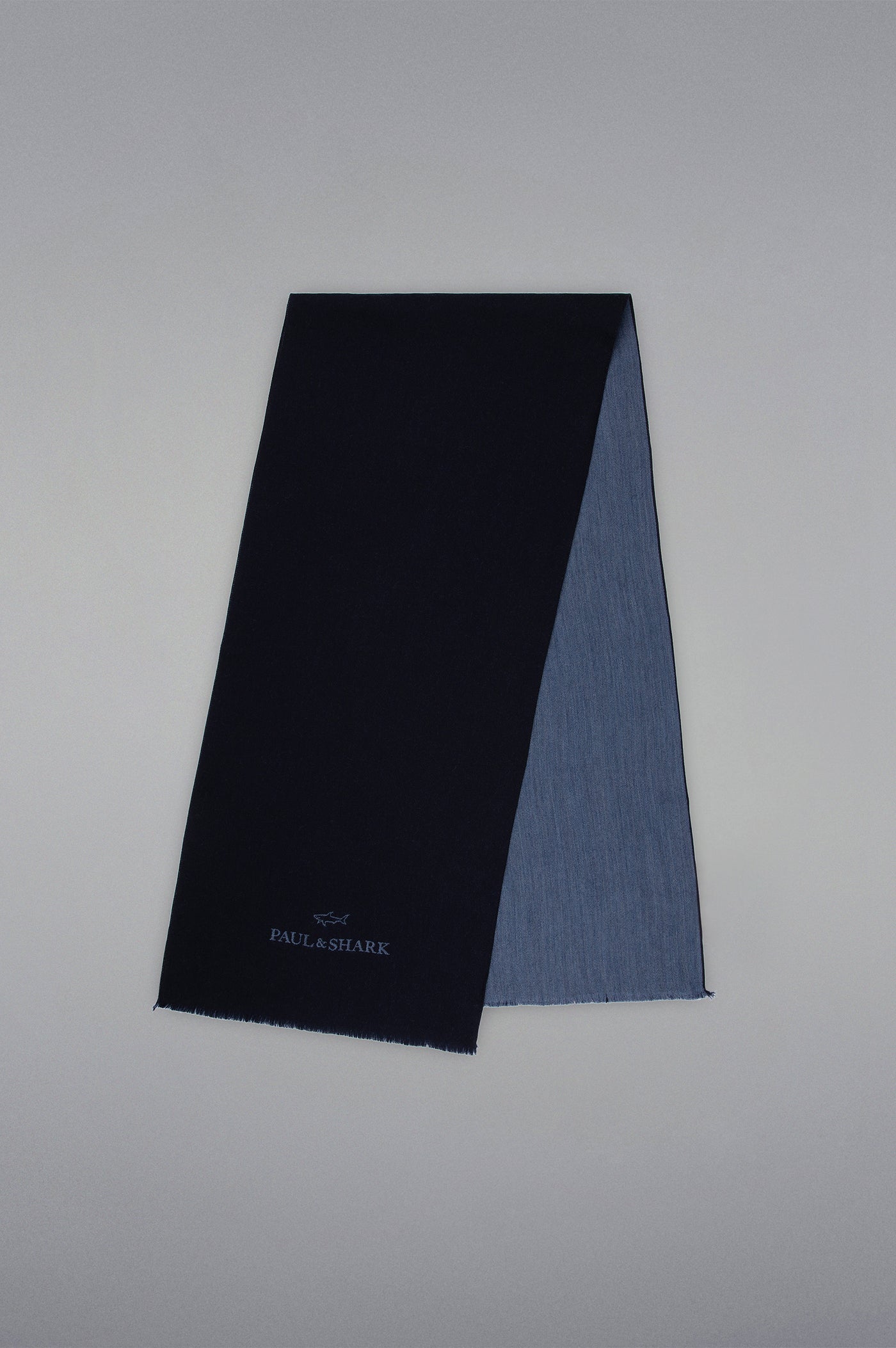 Paul & Shark Logo-jacquard Wool Scarf | Navy