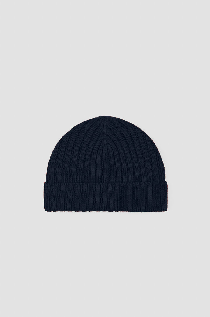 Paul & Shark Moon Badge Soft Cool Touch Beanie | Navy