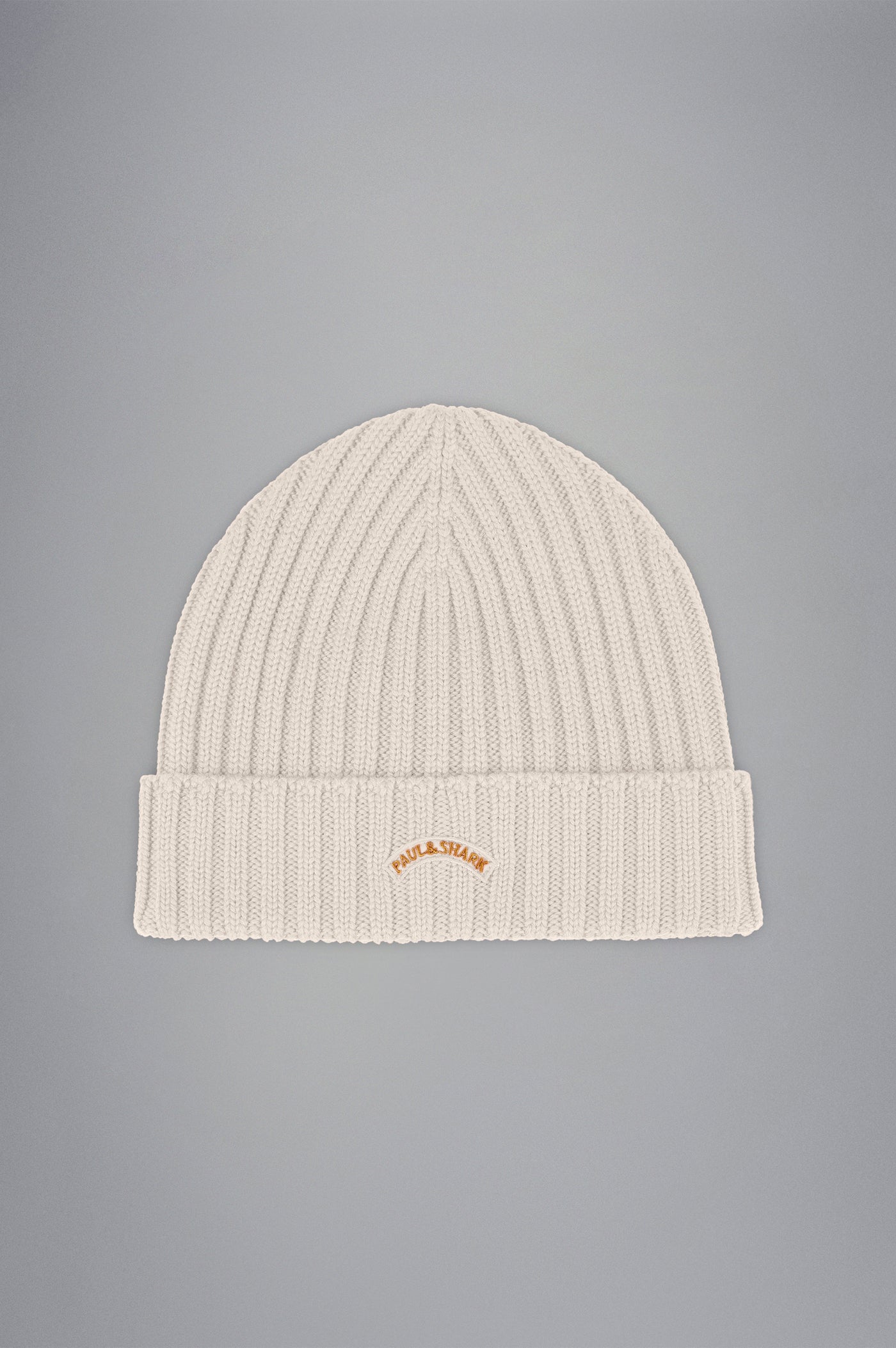 Paul & Shark Wool Beanie with Moon Badge | Cream