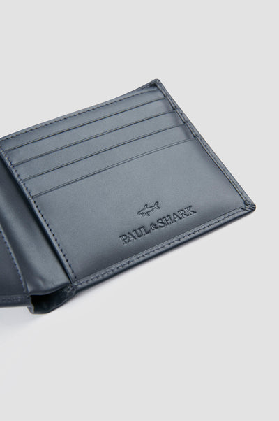 Paul & Shark Embossed Leather Wallet | Navy