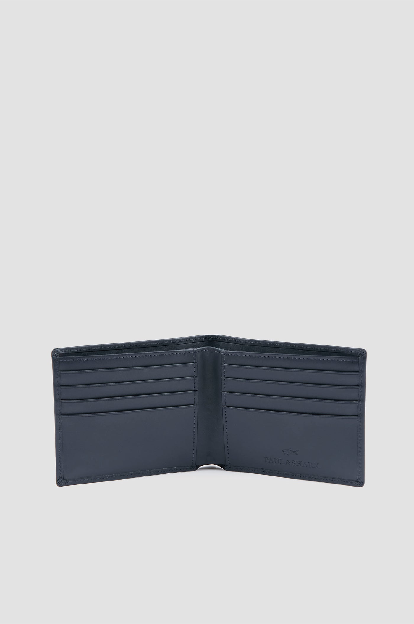 Paul & Shark Embossed Leather Wallet | Navy