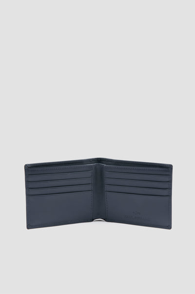 Paul & Shark Embossed Leather Wallet | Navy