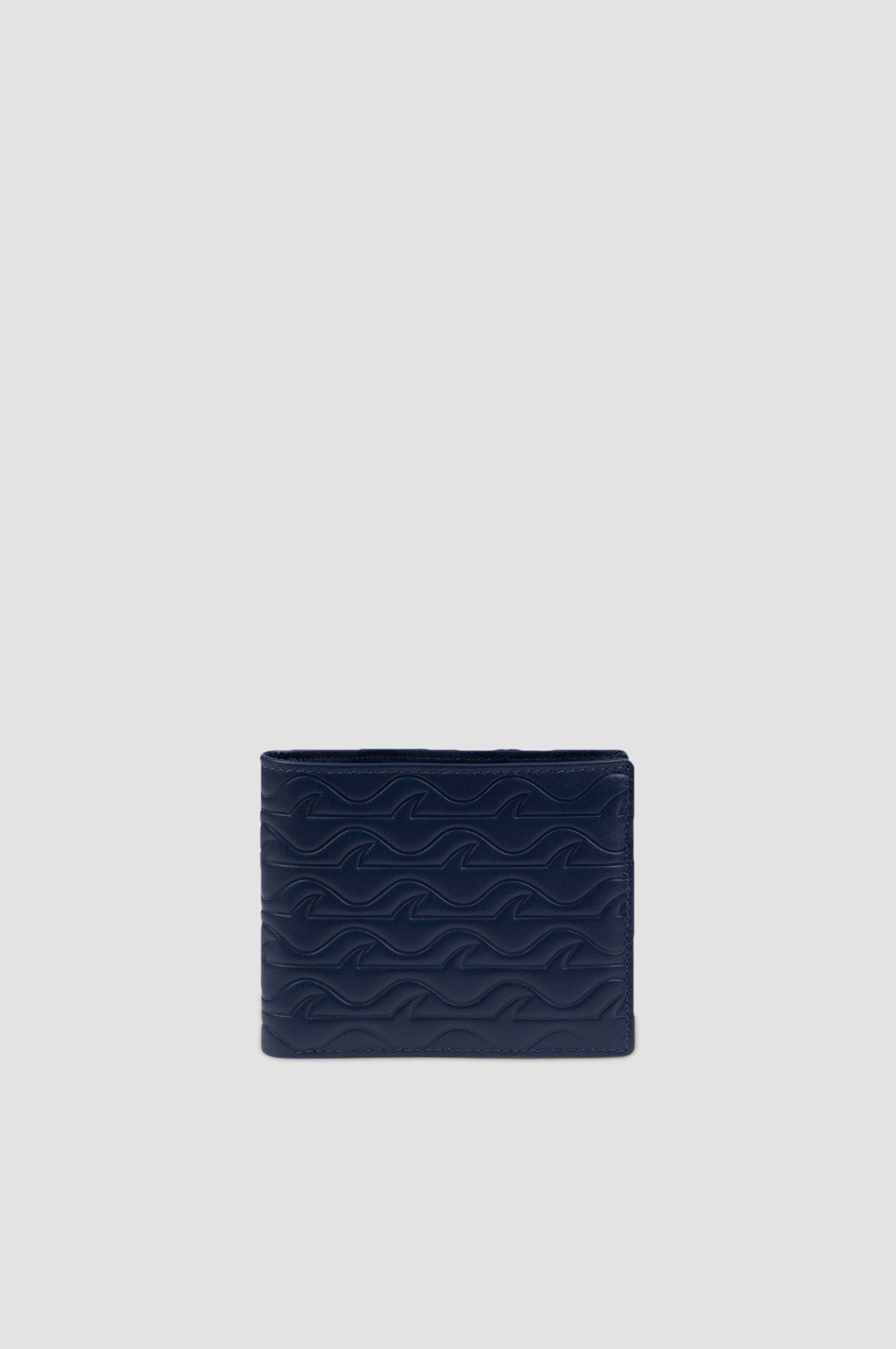 Paul & Shark Monogram Leather Coin Wallet | Navy