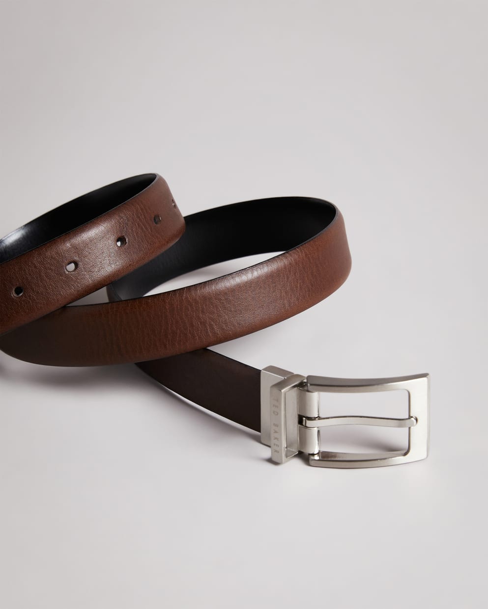 Ted Baker Karmer Reversible Leather Belt | Chocolate/Black