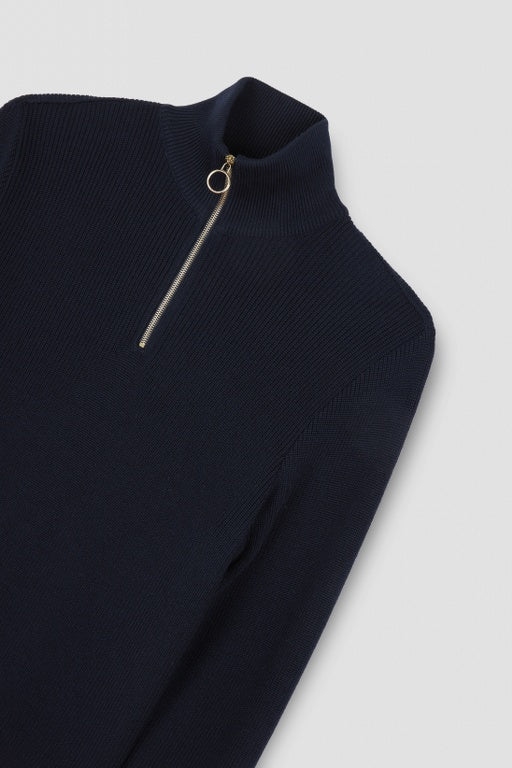 Paul & Shark Tech Wool Half Zip Sweater | Navy
