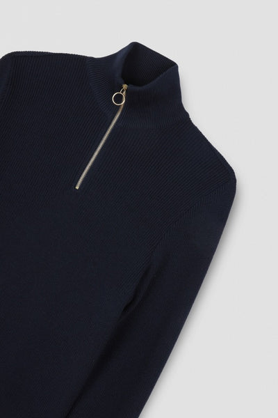 Paul & Shark Tech Wool Half Zip Sweater | Navy