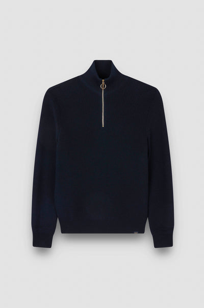 Paul & Shark Tech Wool Half Zip Sweater | Navy