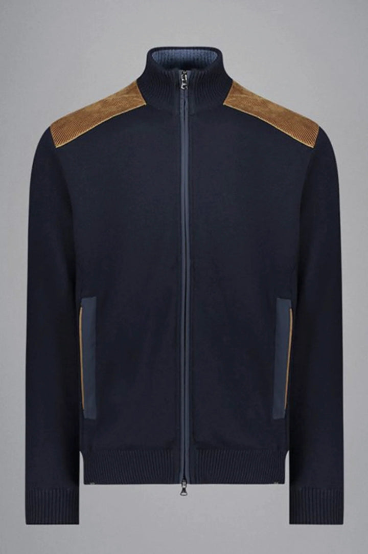 Paul & Shark Velvet Soft Cool Touch Wool Cardigan | Navy