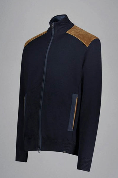 Paul & Shark Velvet Soft Cool Touch Wool Cardigan | Navy