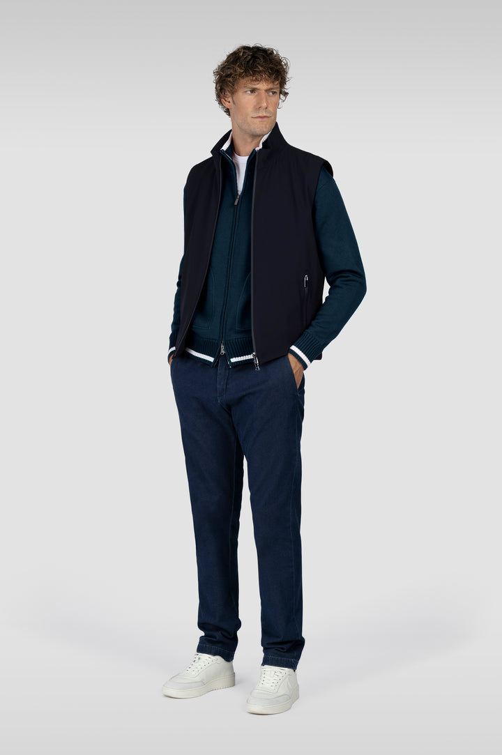 Paul & Shark Soft Cool Touch Wool Cardigan | Navy