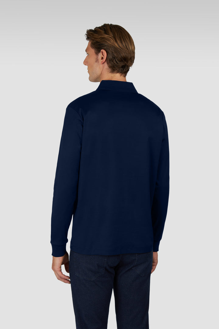 Paul & Shark Metal Shark Aqua Touch Cotton Polo | Navy