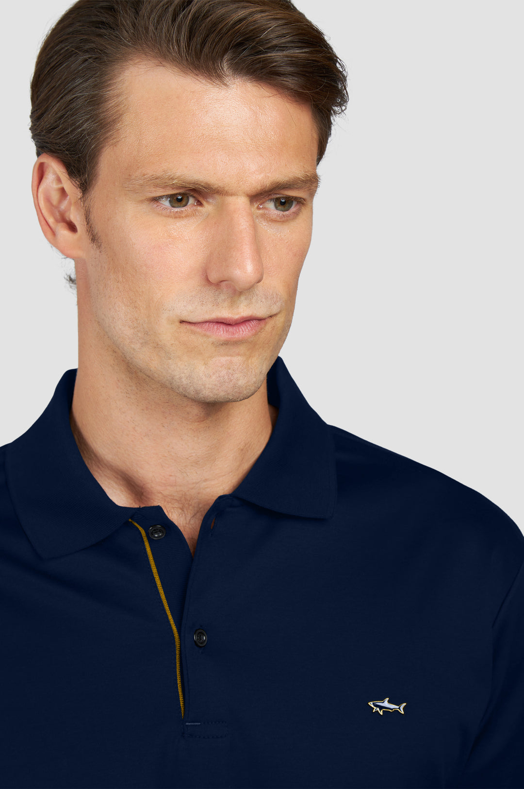 Paul & Shark Metal Shark Aqua Touch Cotton Polo | Navy