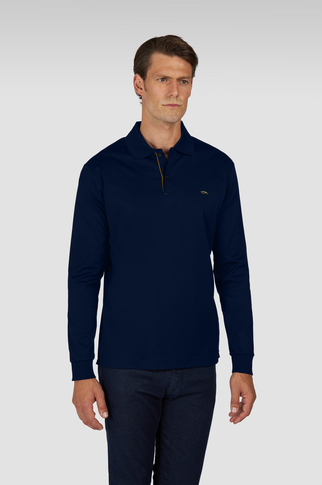 Paul & Shark Metal Shark Aqua Touch Cotton Polo | Navy