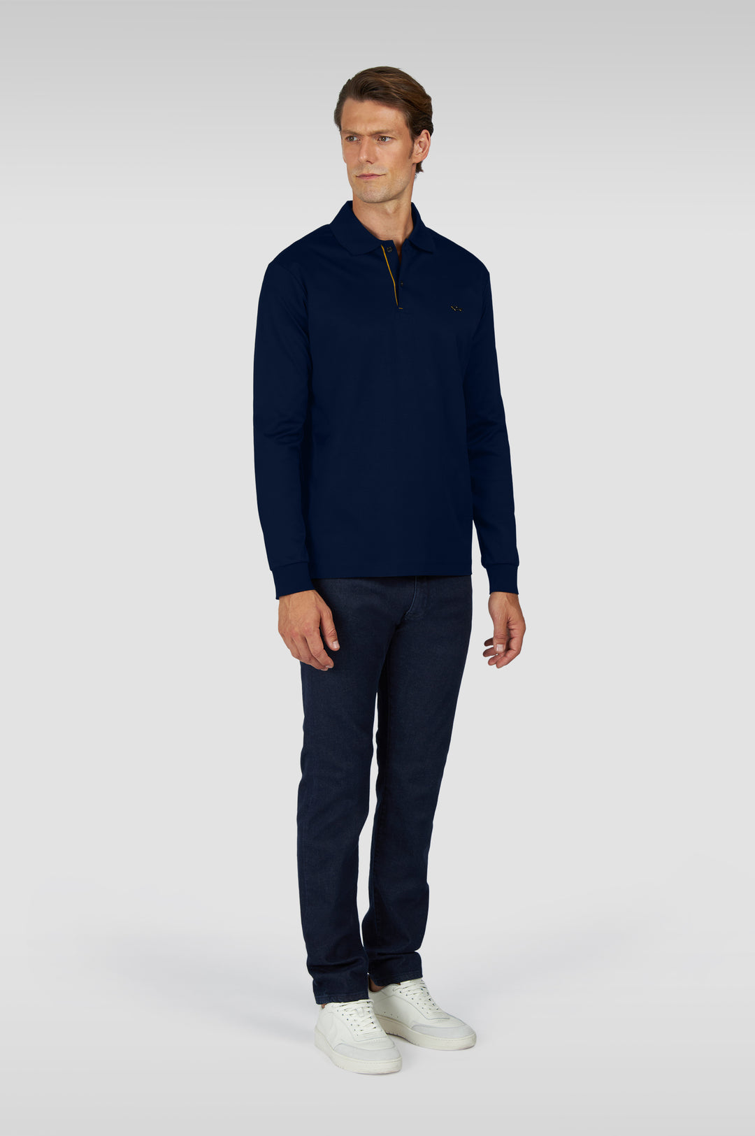 Paul & Shark Metal Shark Aqua Touch Cotton Polo | Navy
