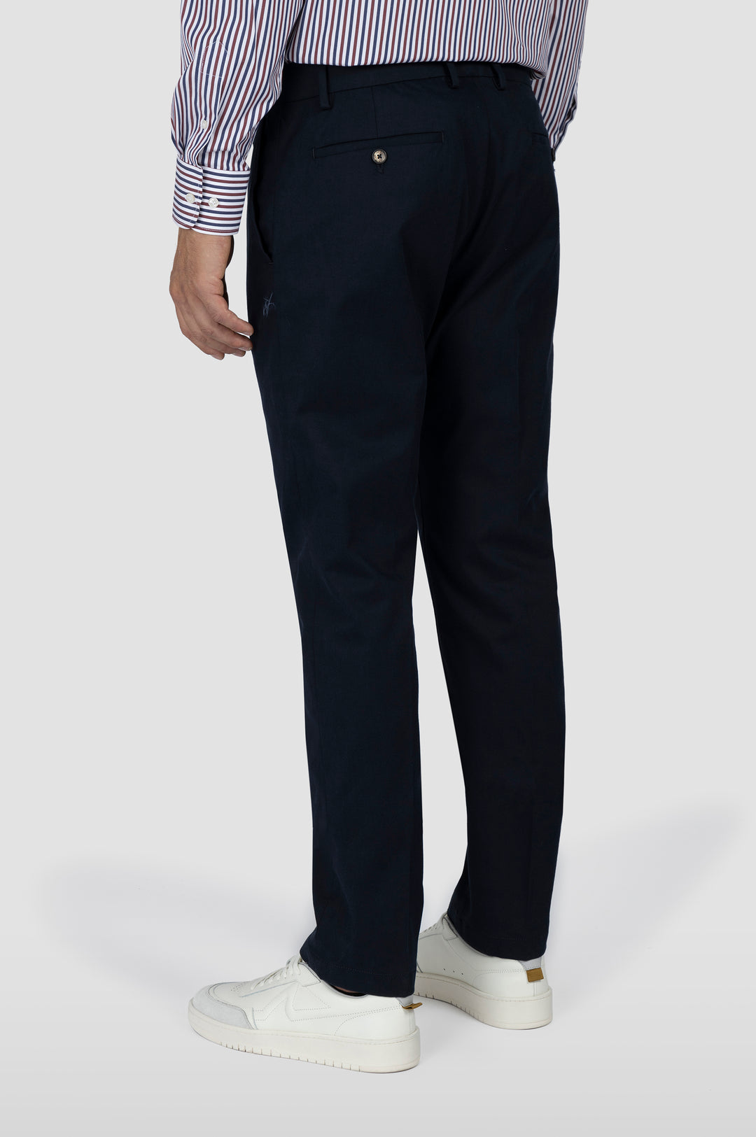 Paul & Shark Dynamic Wool Regular Fit Chino with Shark Fin | Navy