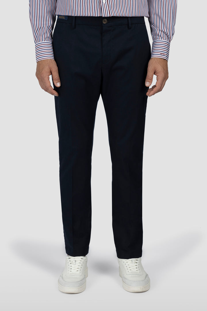 Paul & Shark Dynamic Wool Regular Fit Chino with Shark Fin | Navy