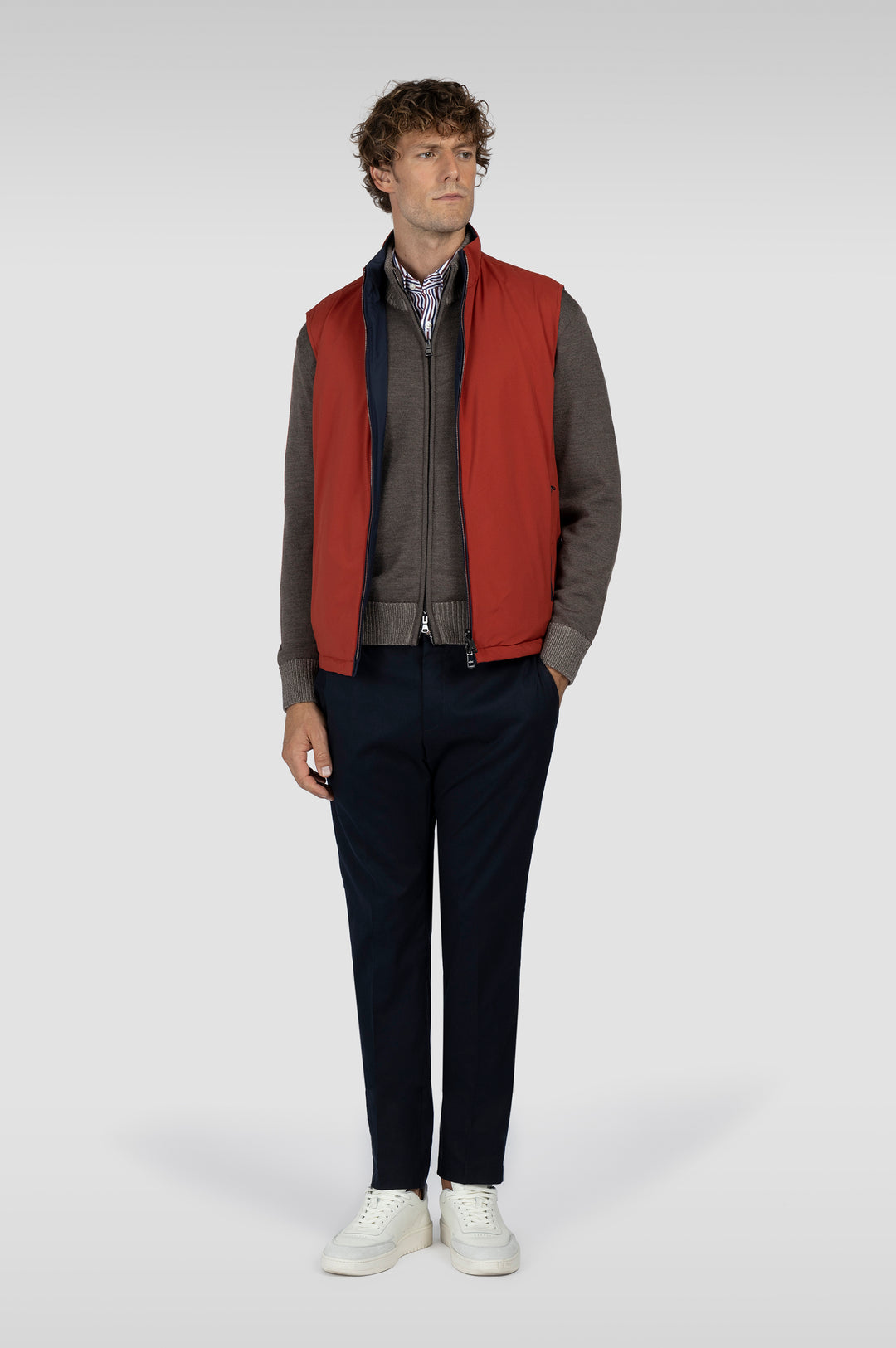 Paul & Shark Dynamic Wool Regular Fit Chino with Shark Fin | Navy