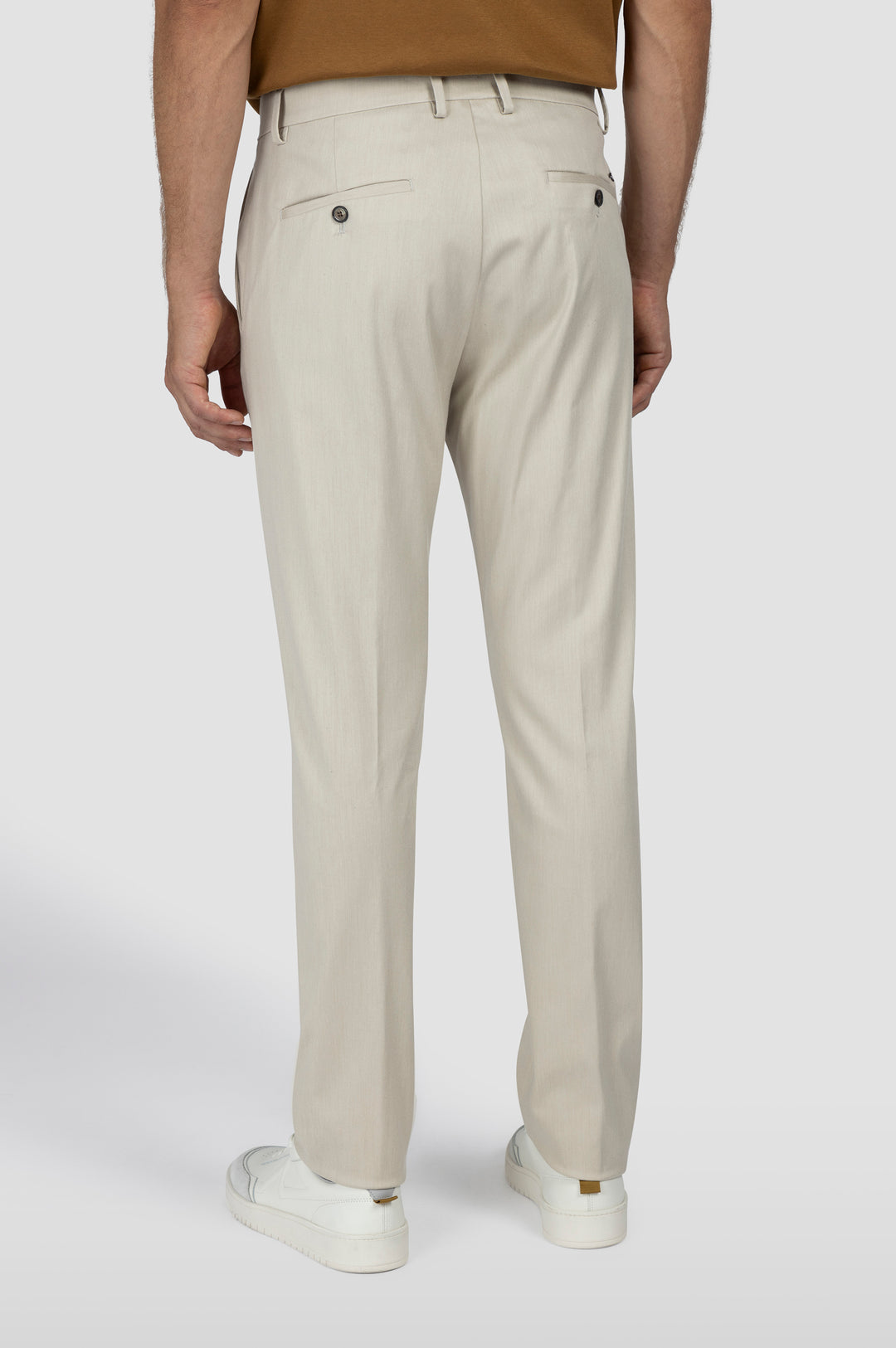 Paul & Shark Dynamic Wool Regular Fit Chino with Shark Fin | Beige