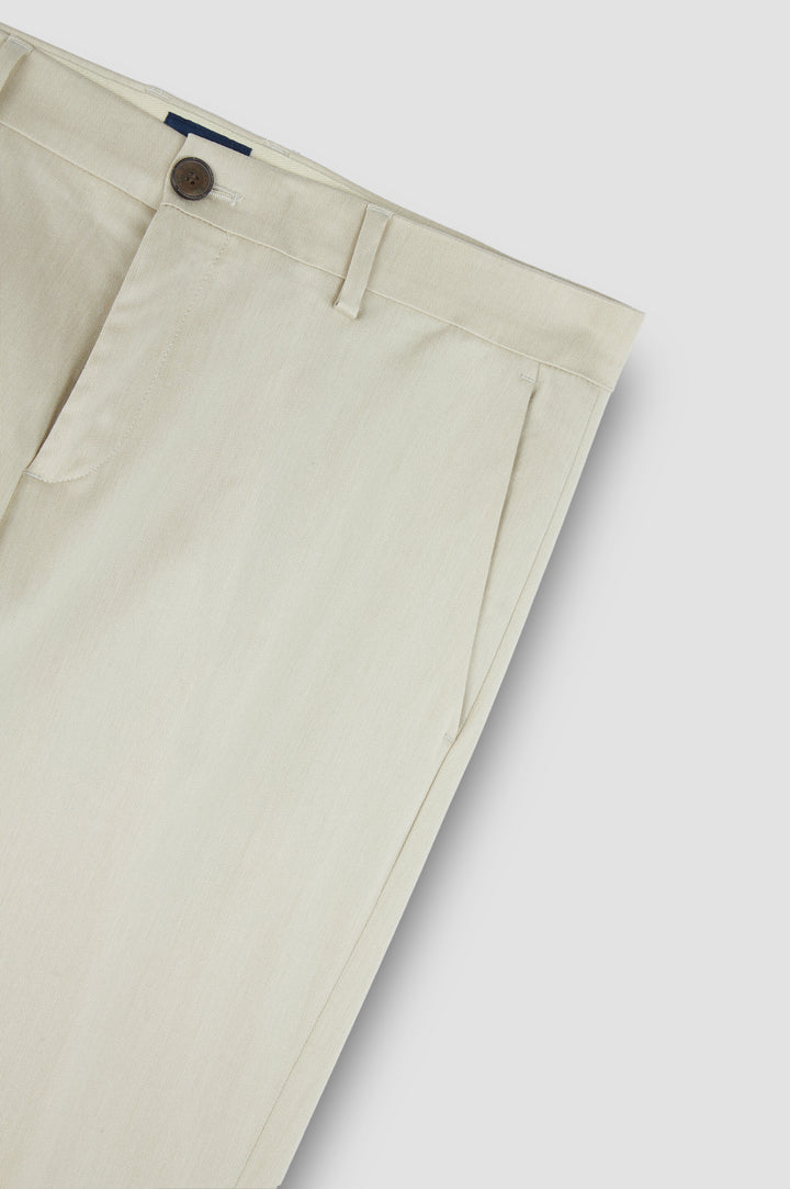 Paul & Shark Dynamic Wool Regular Fit Chino with Shark Fin | Beige