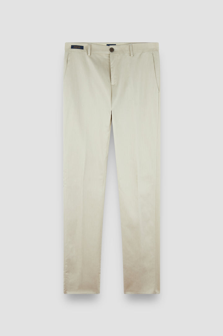 Paul & Shark Dynamic Wool Regular Fit Chino with Shark Fin | Beige