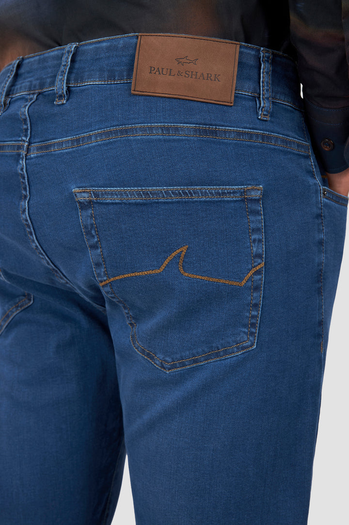 Paul & Shark Giza Cotton Stretch Denim | Navy