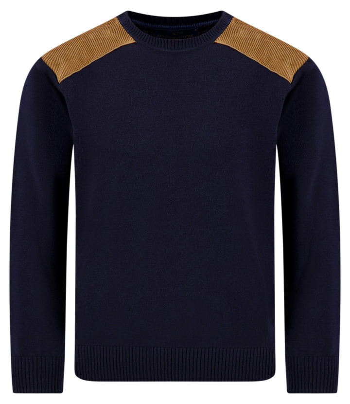 Paul & Shark Velvet Soft Cool Touch Wool Crewneck | Navy