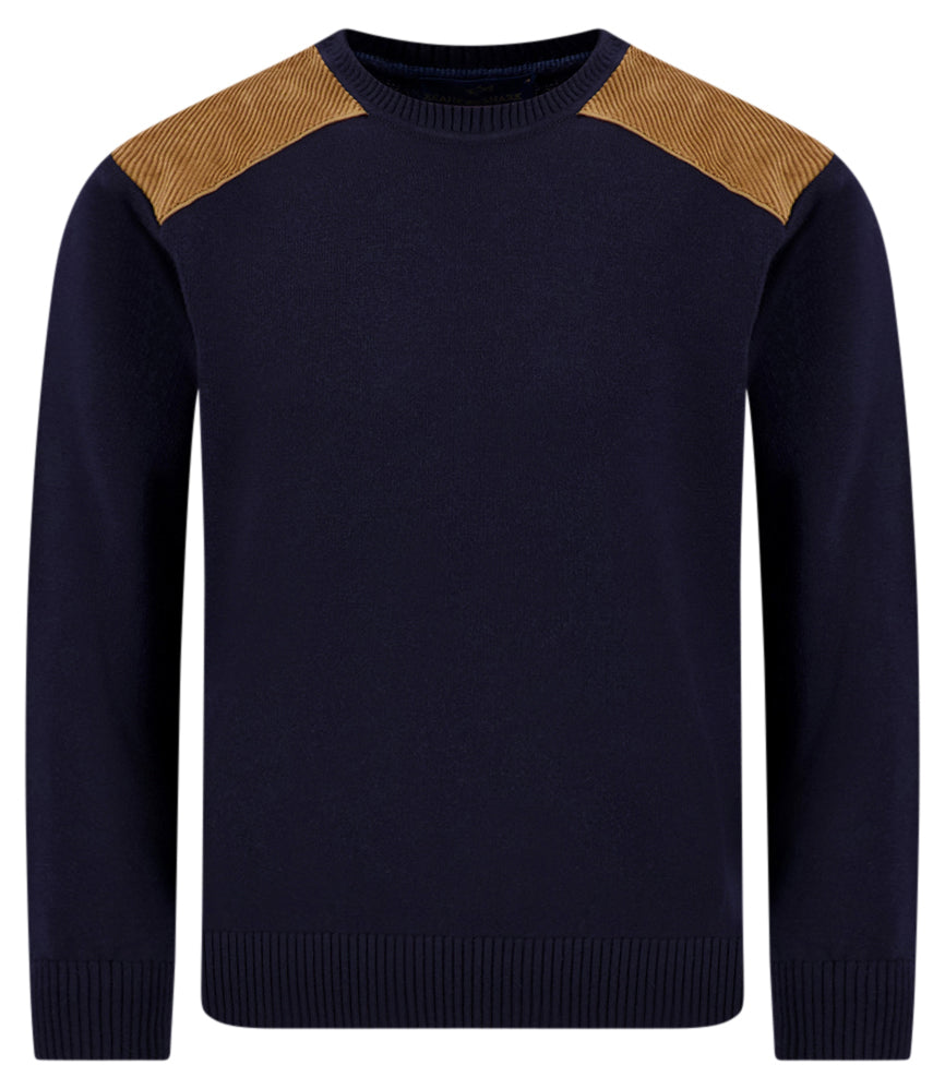 Paul & Shark Velvet Soft Cool Touch Wool Crewneck | Navy