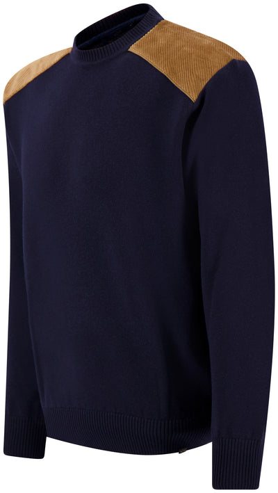 Paul & Shark Velvet Soft Cool Touch Wool Crewneck | Navy