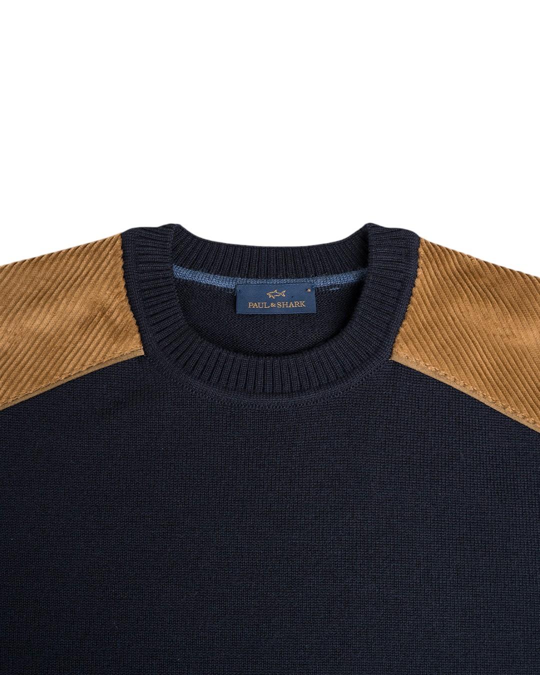 Paul & Shark Velvet Soft Cool Touch Wool Crewneck | Navy