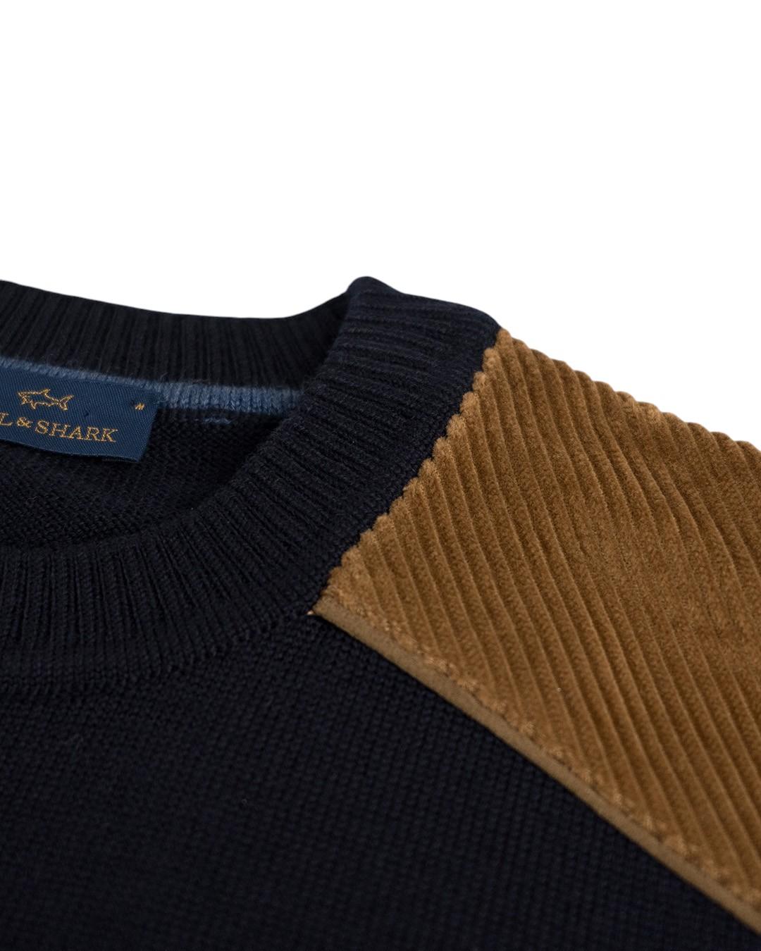 Paul & Shark Velvet Soft Cool Touch Wool Crewneck | Navy