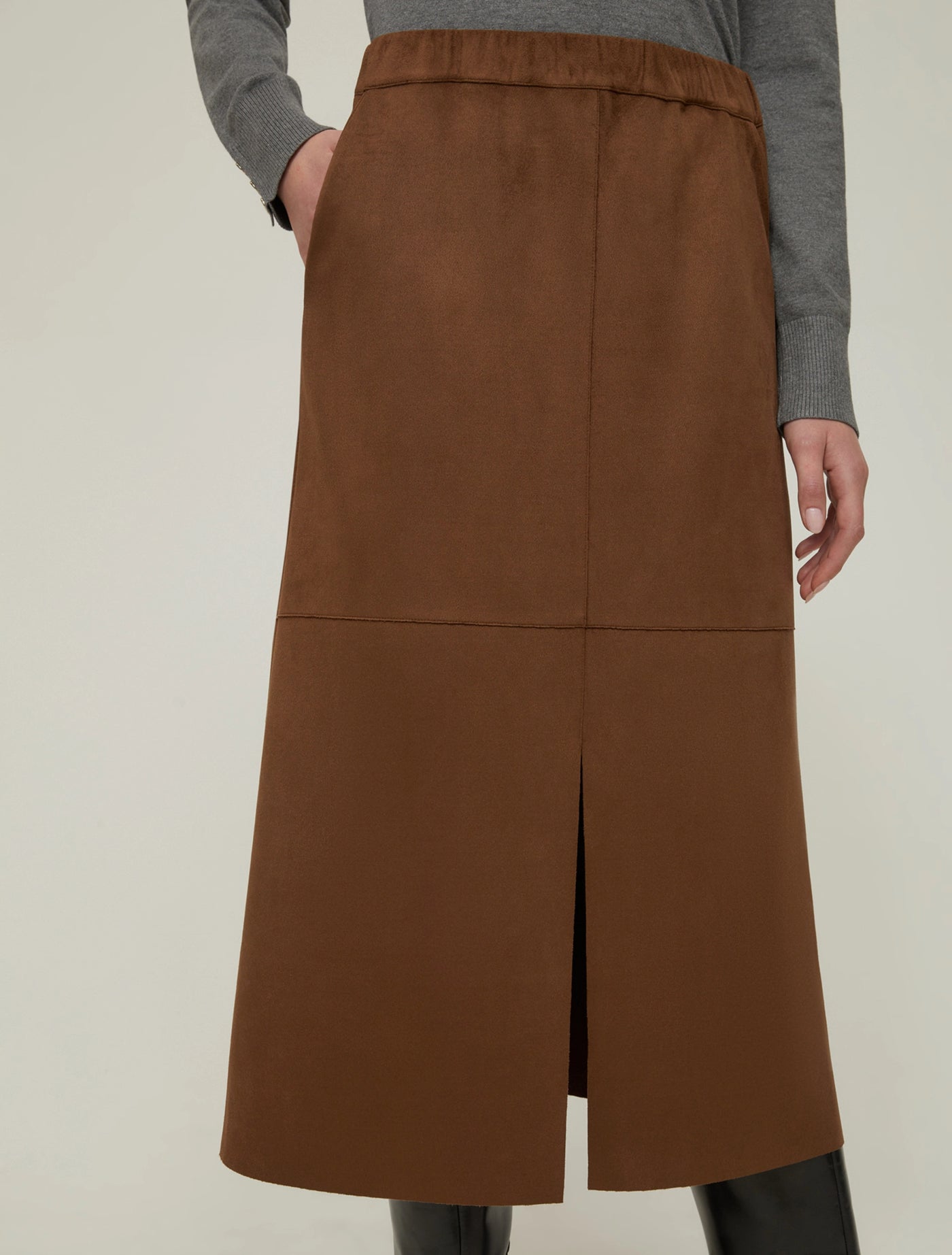 PennyBlack Sambuco Jersey Skirt | Brown