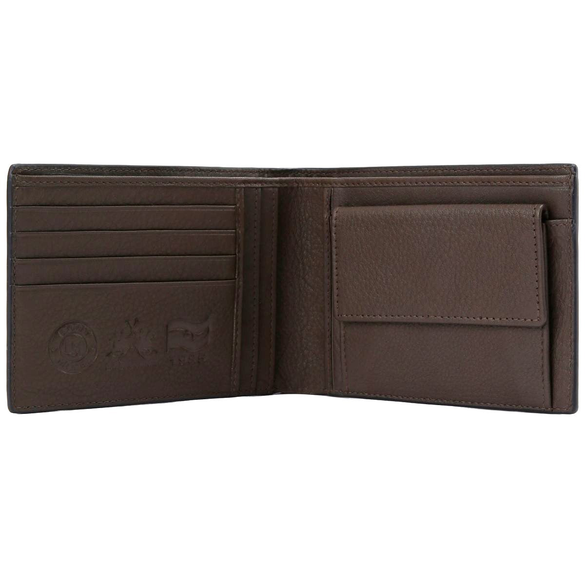 La Martina Men's Leather Wallet with Coins Pocket | Grey