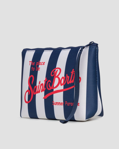 MC2 Saint Barth Aline Pochette Handbag | Navy/White