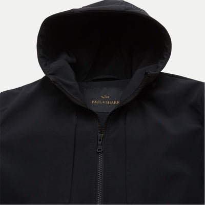 Paul & Shark Re-shark shell Save the Sea Jacket with Moon Badge | Black