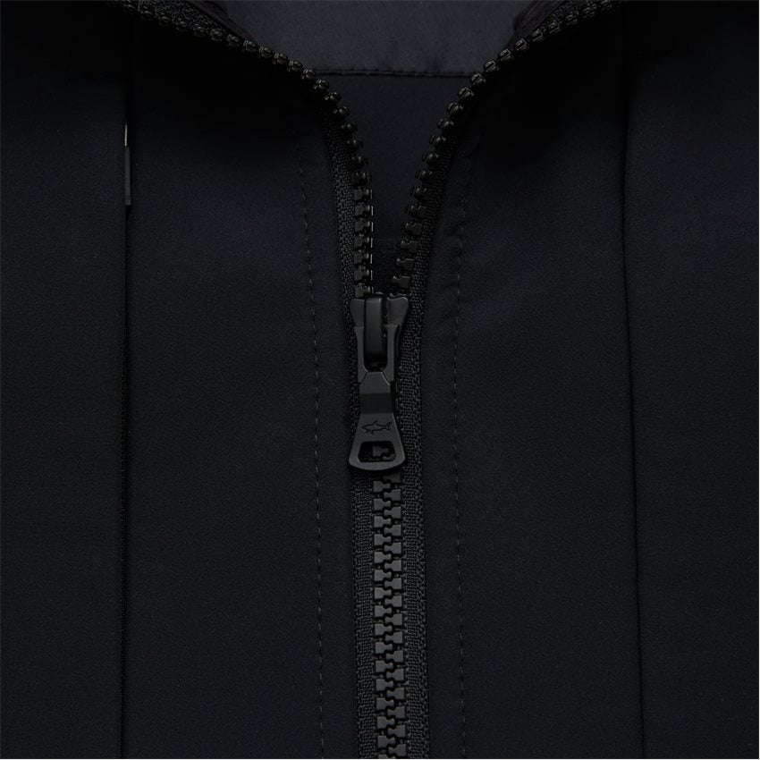 Paul & Shark Re-shark shell Save the Sea Jacket with Moon Badge | Black
