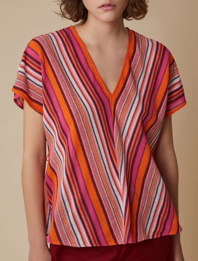 PennyBlack Striped Jersey Tunic | Fuchsia Multi