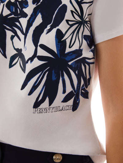 PennyBlack Laminated-print T-shirt | White