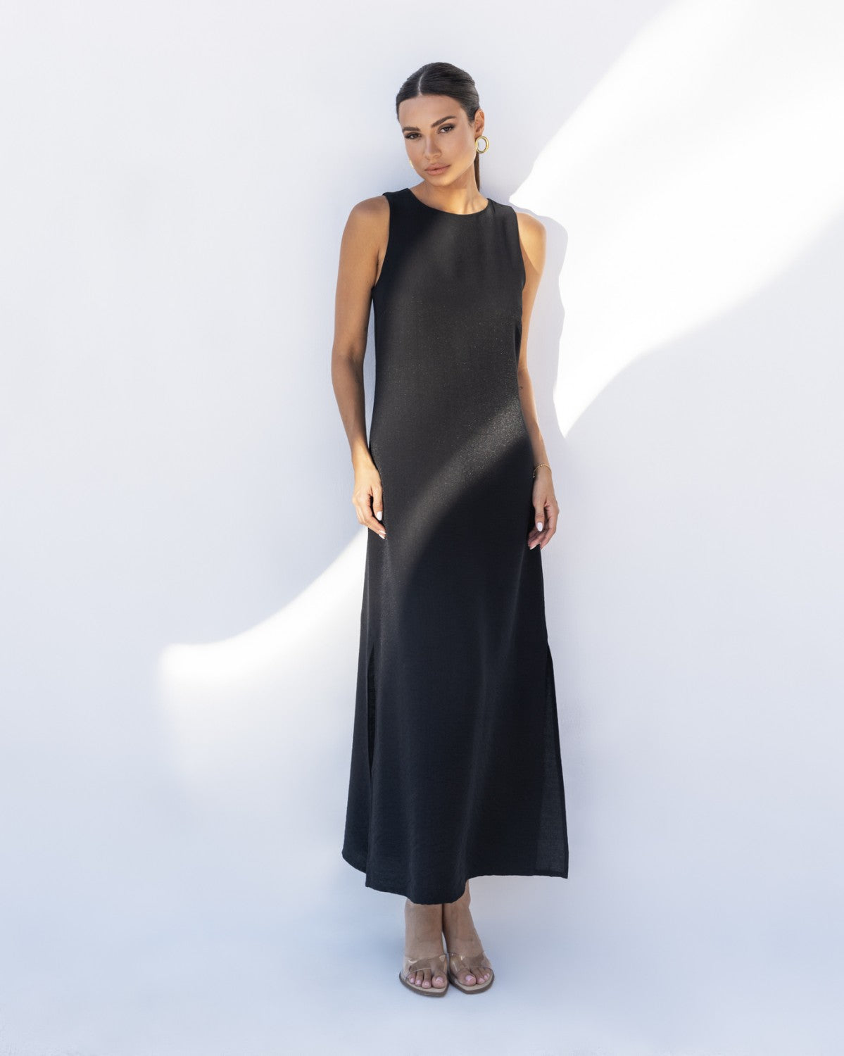 Never Needy Sleeveless Maxi Dress | Black