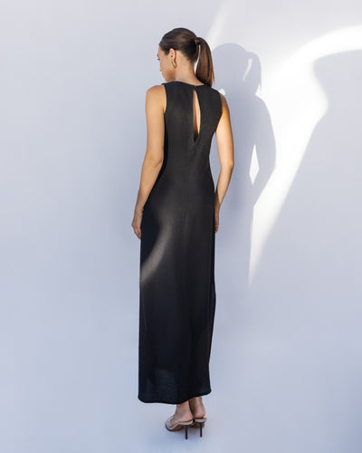Never Needy Sleeveless Maxi Dress | Black