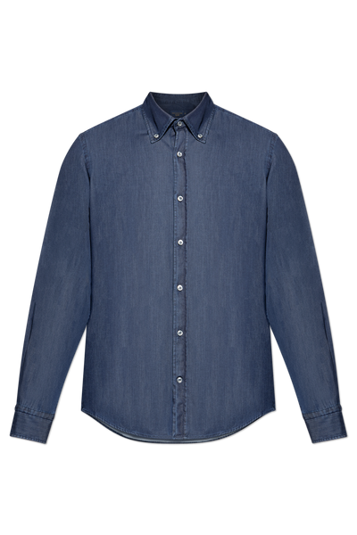 Paul & Shark Giza Cotton X-Soft Light Denim Shirt | Navy