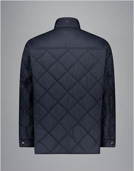 Paul & Shark Save The Sea Quilted Jacket with Alcantara® and Shark Fin | Navy