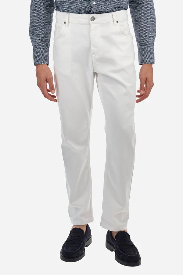 La Martina Jeans Stretch Cotton Drill in Regular Fit - Yuszef | White
