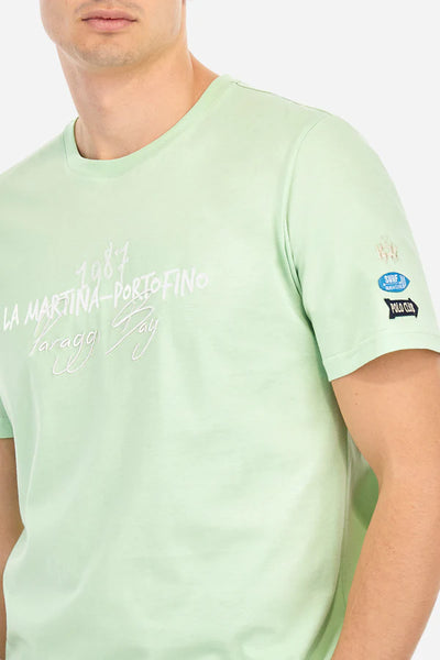 La Martina Regular Fit Cotton Jersey T-shirt - Algar | Pastel Green